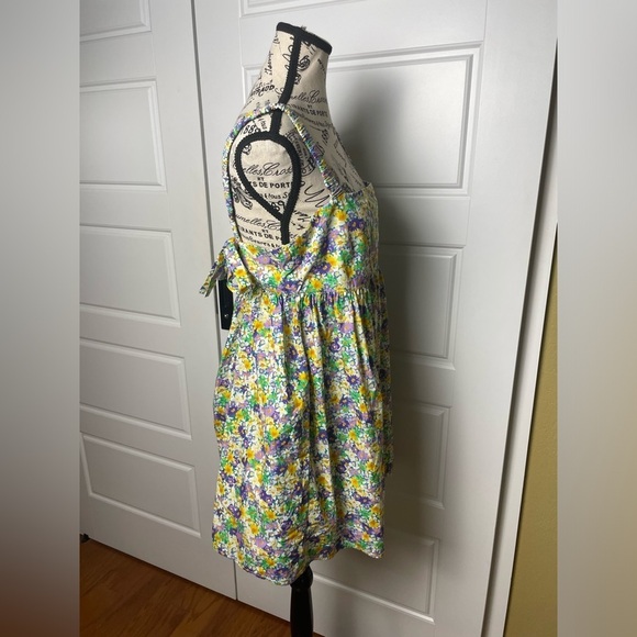 ZARA Poplin Print Floral Dress Multicolored - Picture 5 of 9